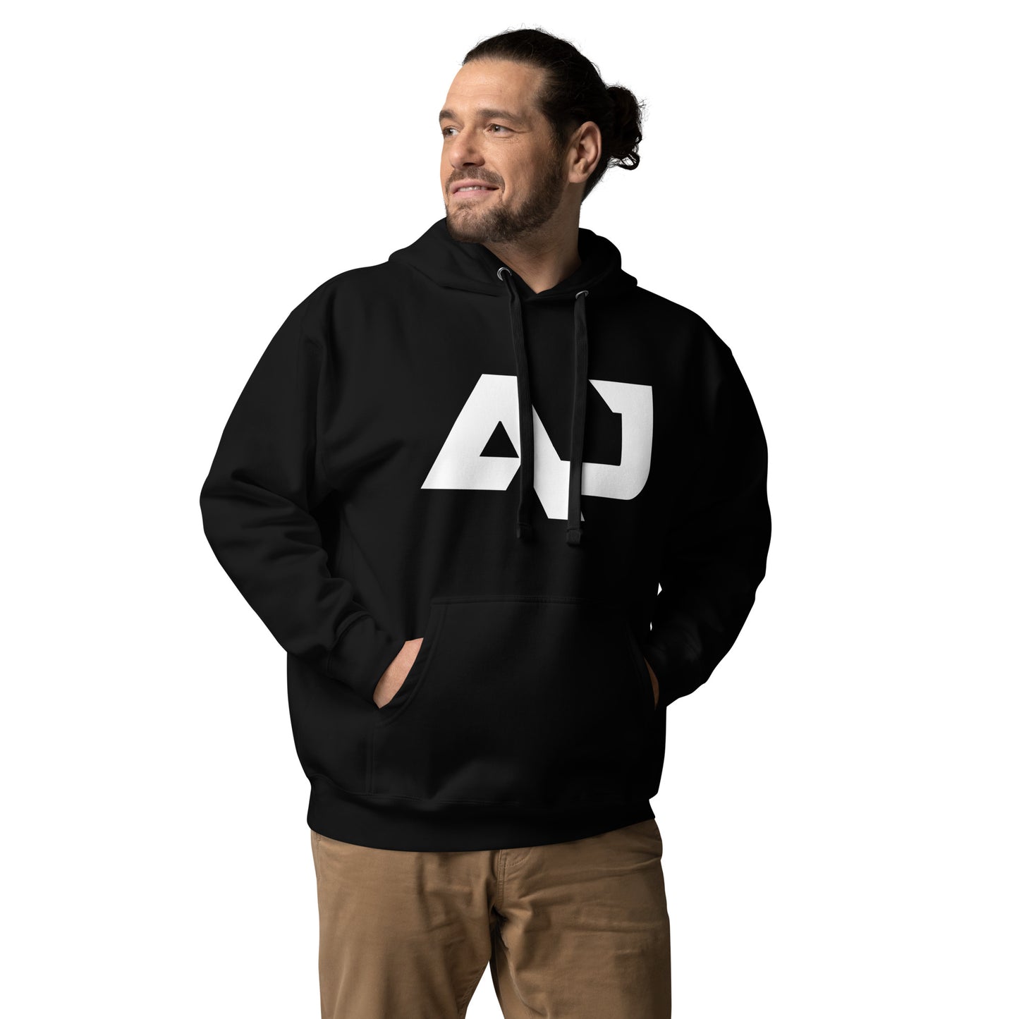 AJ White Logo Hoodie