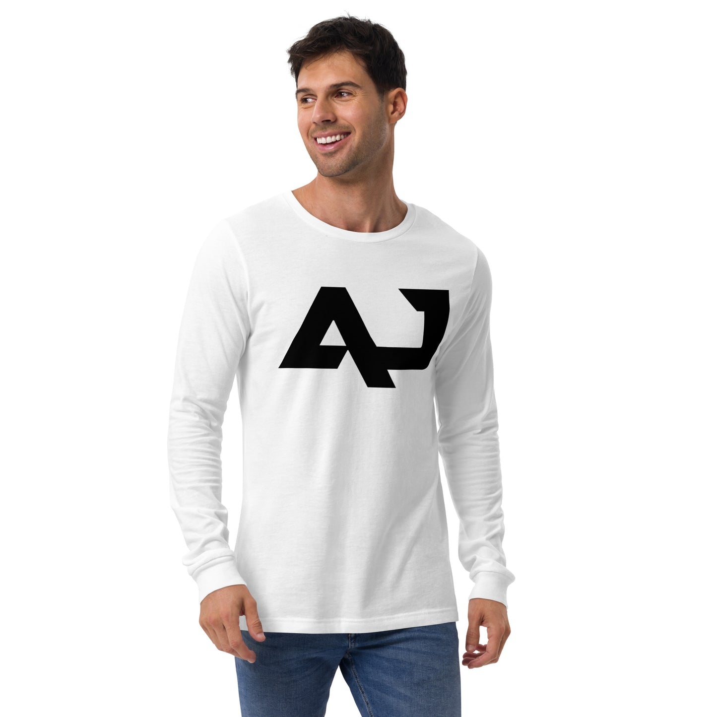 AJ Black Logo Sleeved T